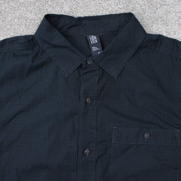 Mountain Hardwear Conness Lakes Shirt Mens XL Black 100% Cotton Short Sleeve - Picture 5 of 14